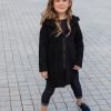 Black zipped jumper with hood for kid ‘SEA’