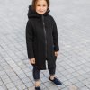 Black zipped jumper with hood for kid ‘SEA’