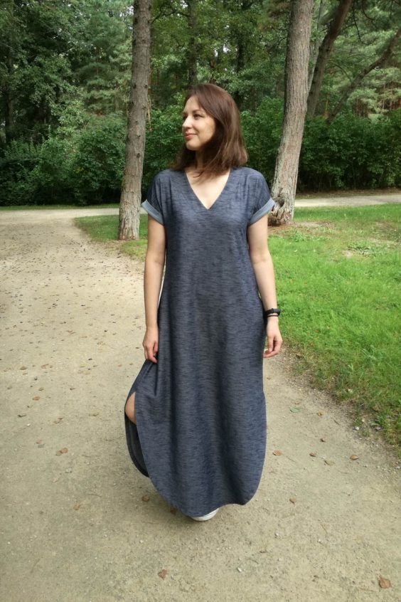 Comfortable long loose dress ‘LAGOON’