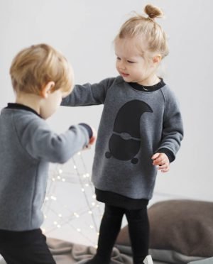 Kalėdinis džemperis-suknelė mergaitei 'NYKŠTUKAS'