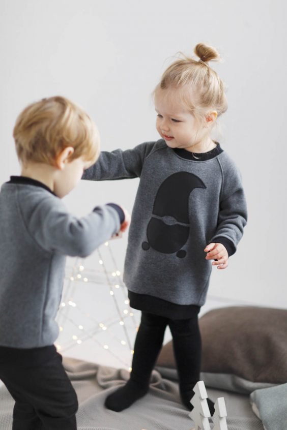 Kalėdinis džemperis-suknelė mergaitei ‘NYKŠTUKAS’