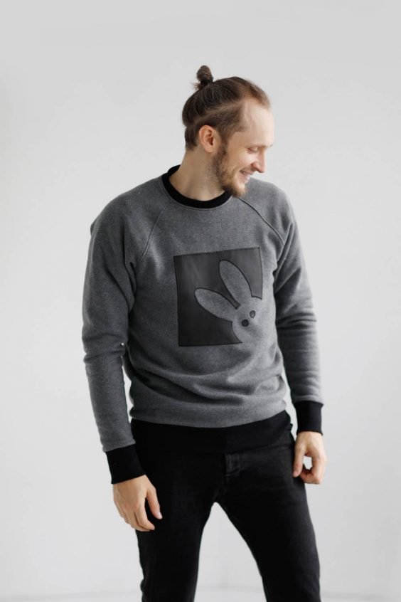 Džemperis su eko odos aplikacija ‘ZUIKUTIS’