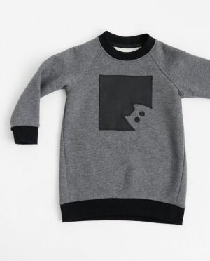 Organinės medvilnės džemperis suknelė 'KATINUKAS'