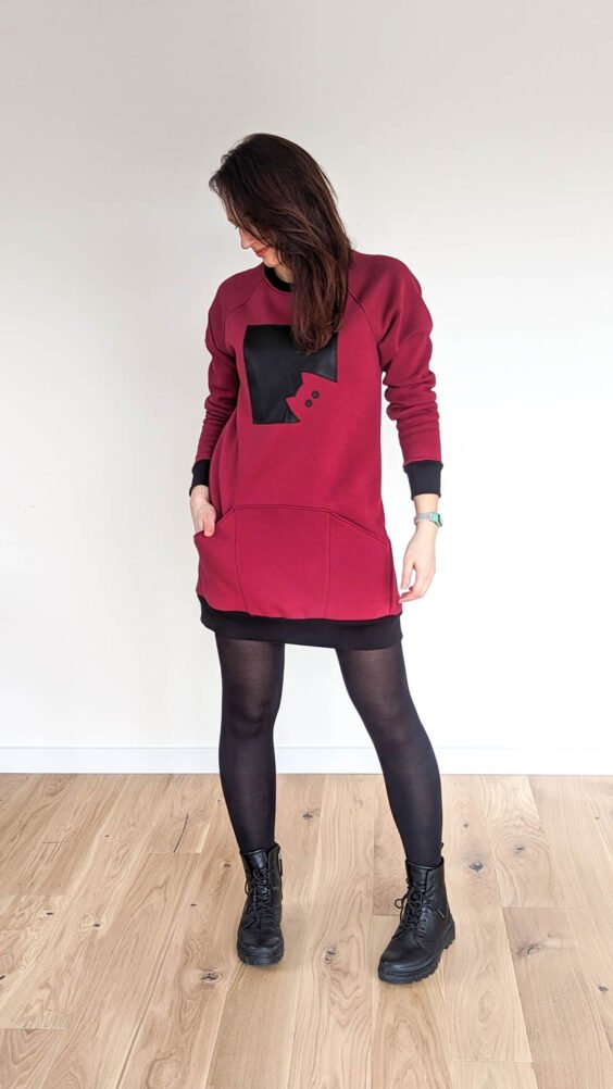 Long jumper-dress with big front pockets – KITTEN