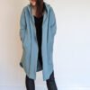 Unisex jacket with big hood and extra long zipper SEA