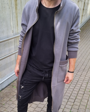 Long unisex zip up sweatshirt DUNE